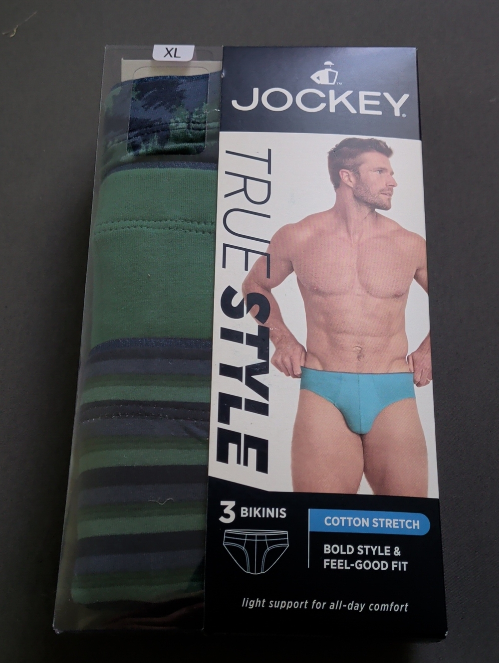 Jockey Men's Briefs Pack - Green & Teal Stripes (3-Pack)